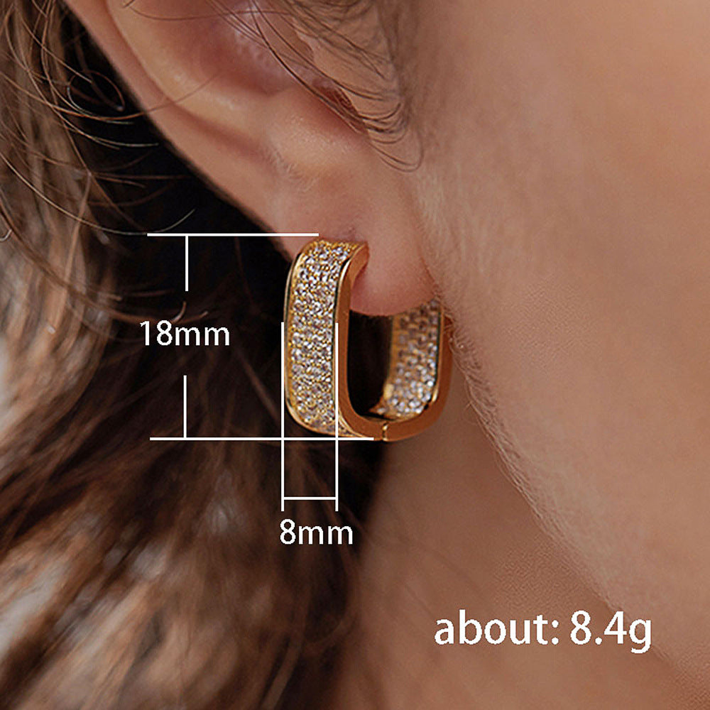 Pendientes elegantes con circonitas